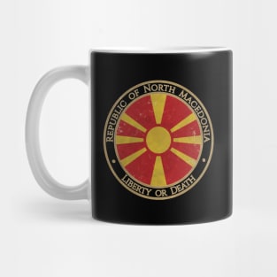 Vintage Republic of North Macedonia Europe European EU Flag Mug